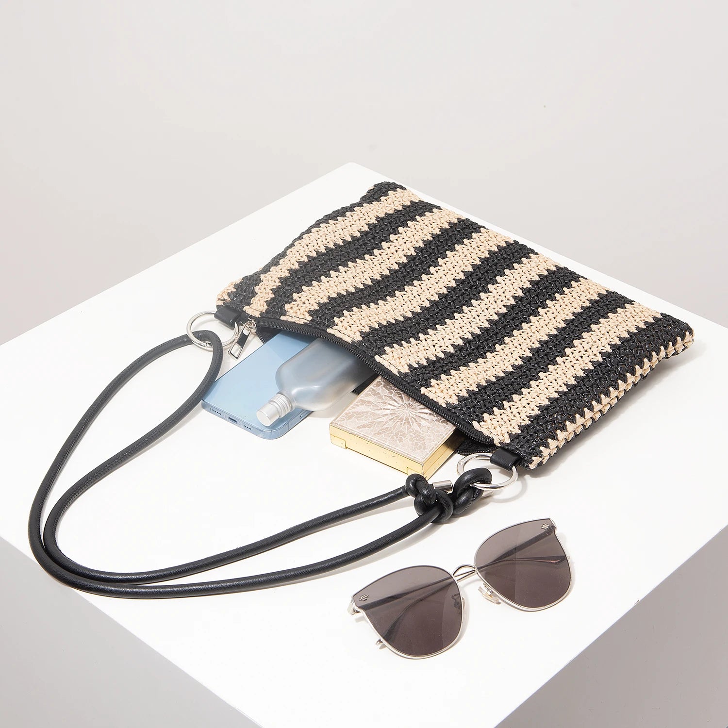 Sac à main à rayures