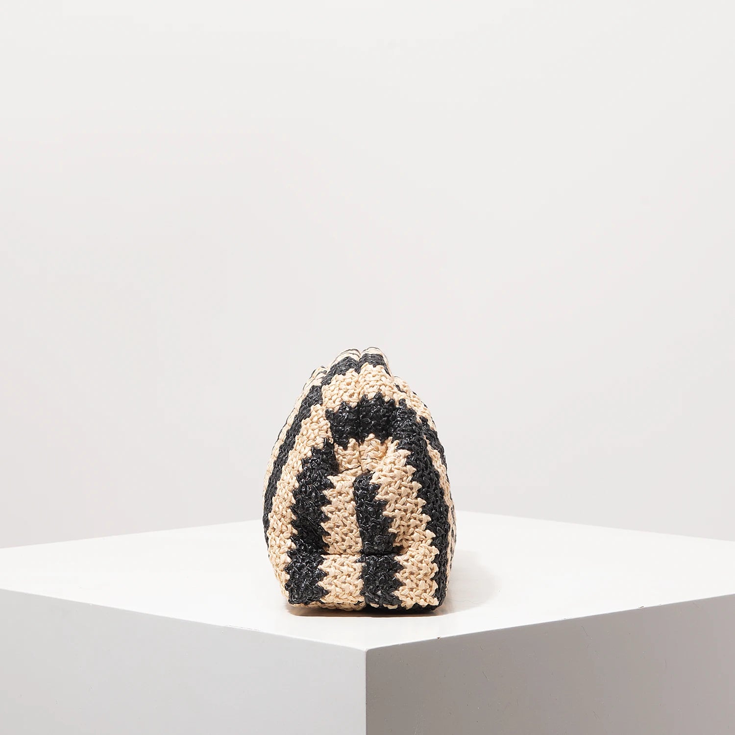 Pochette clutch rayé