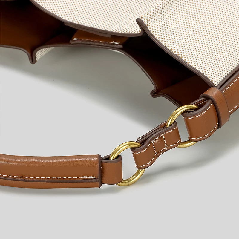 Sac à main bucket bi-matière