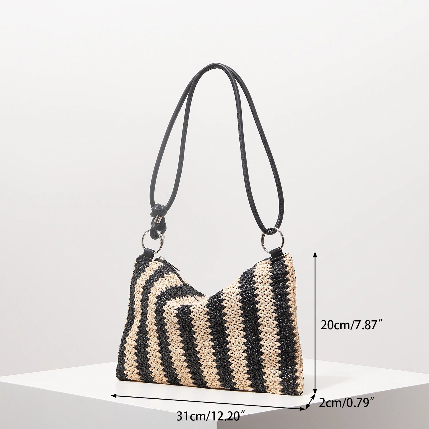 Sac à main à rayures