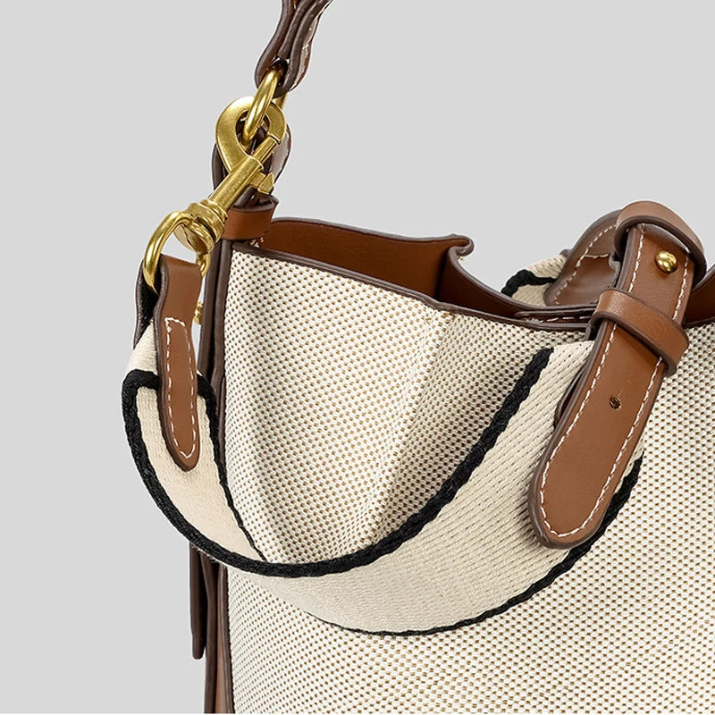 Sac à main bucket bi-matière