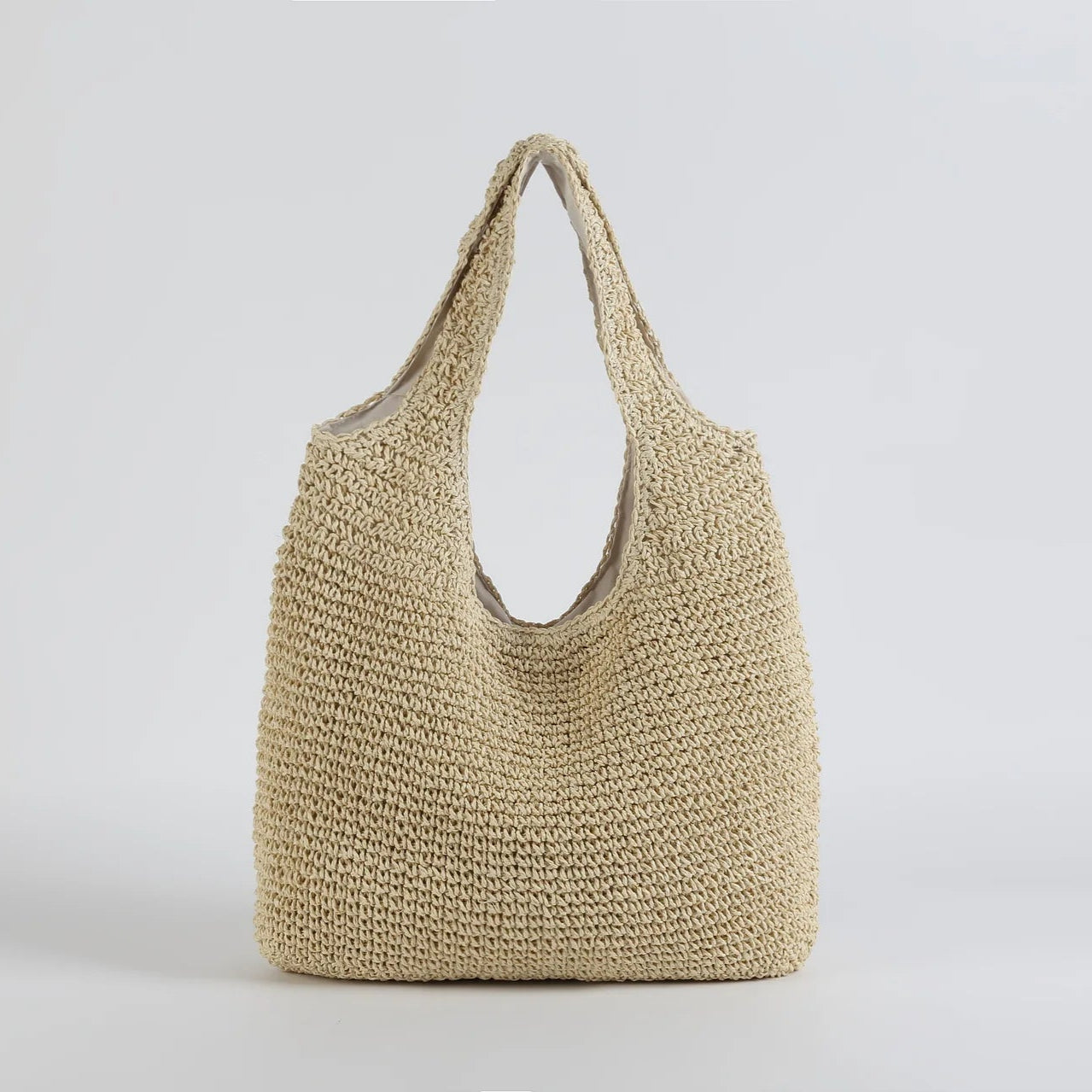 Sac Tote Paille Crochetée