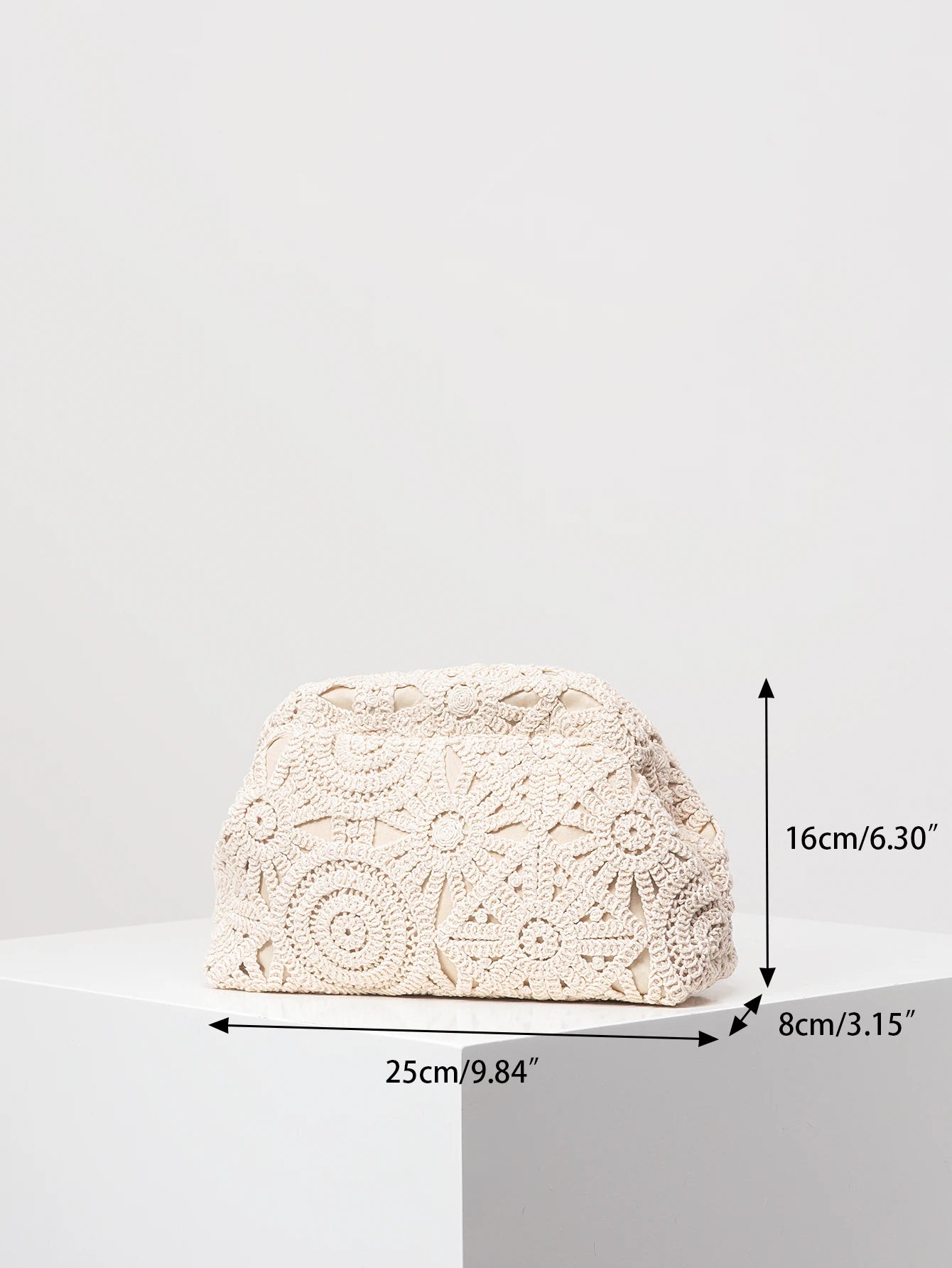 Pochette clutch en tissus à motif