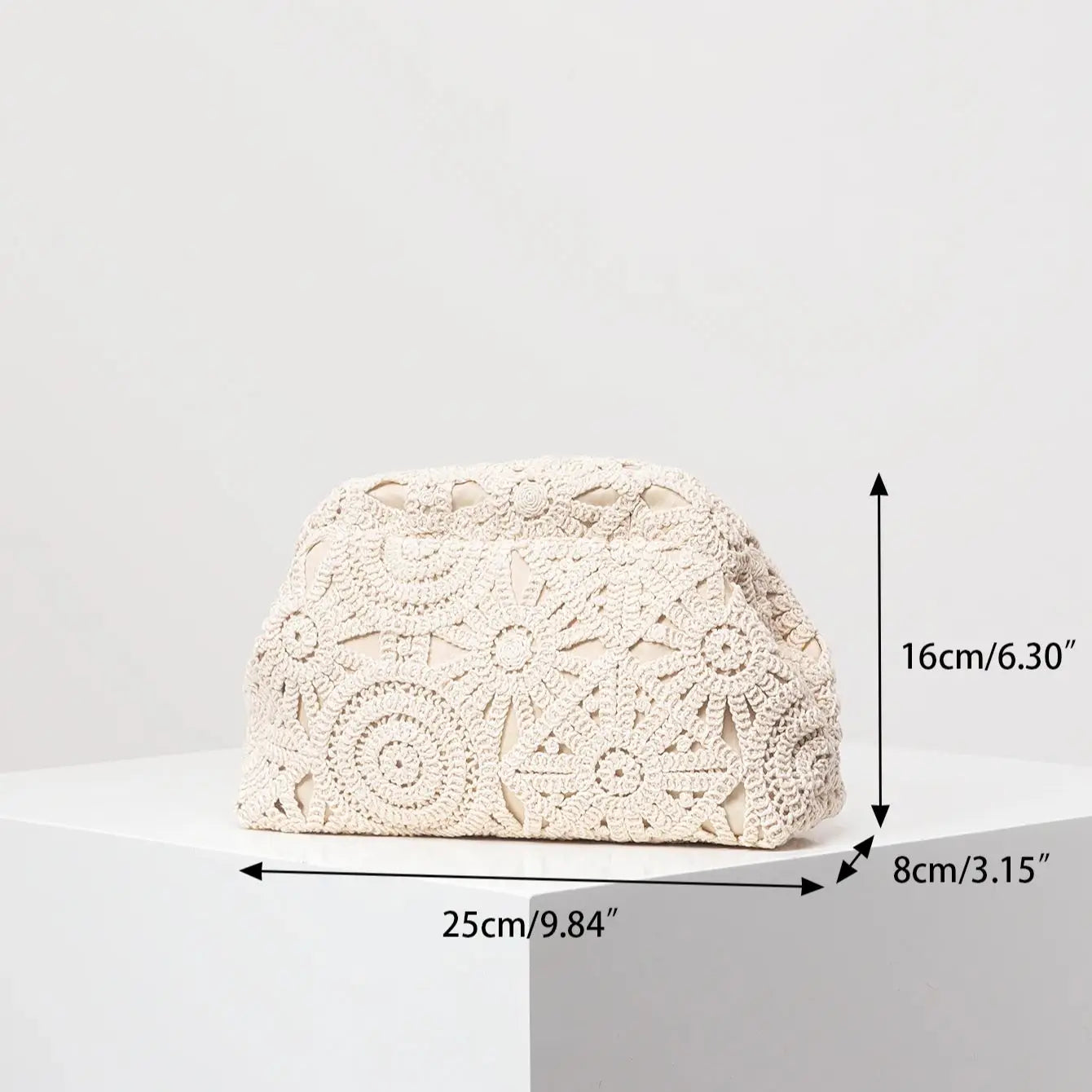 Pochette clutch en tissus à motif