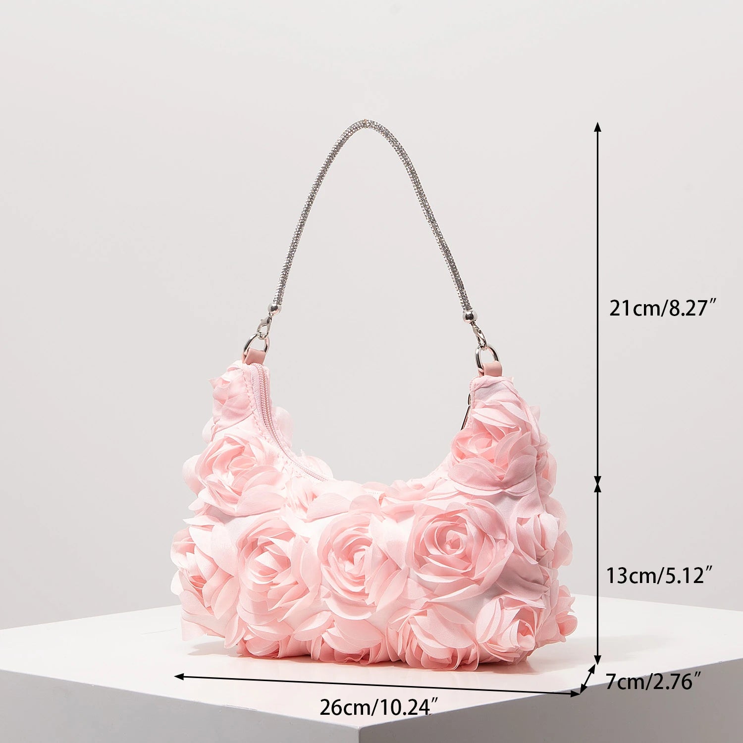 Sac à main orné de roses