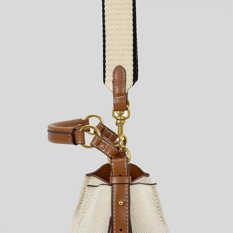 Sac à main bucket bi-matière