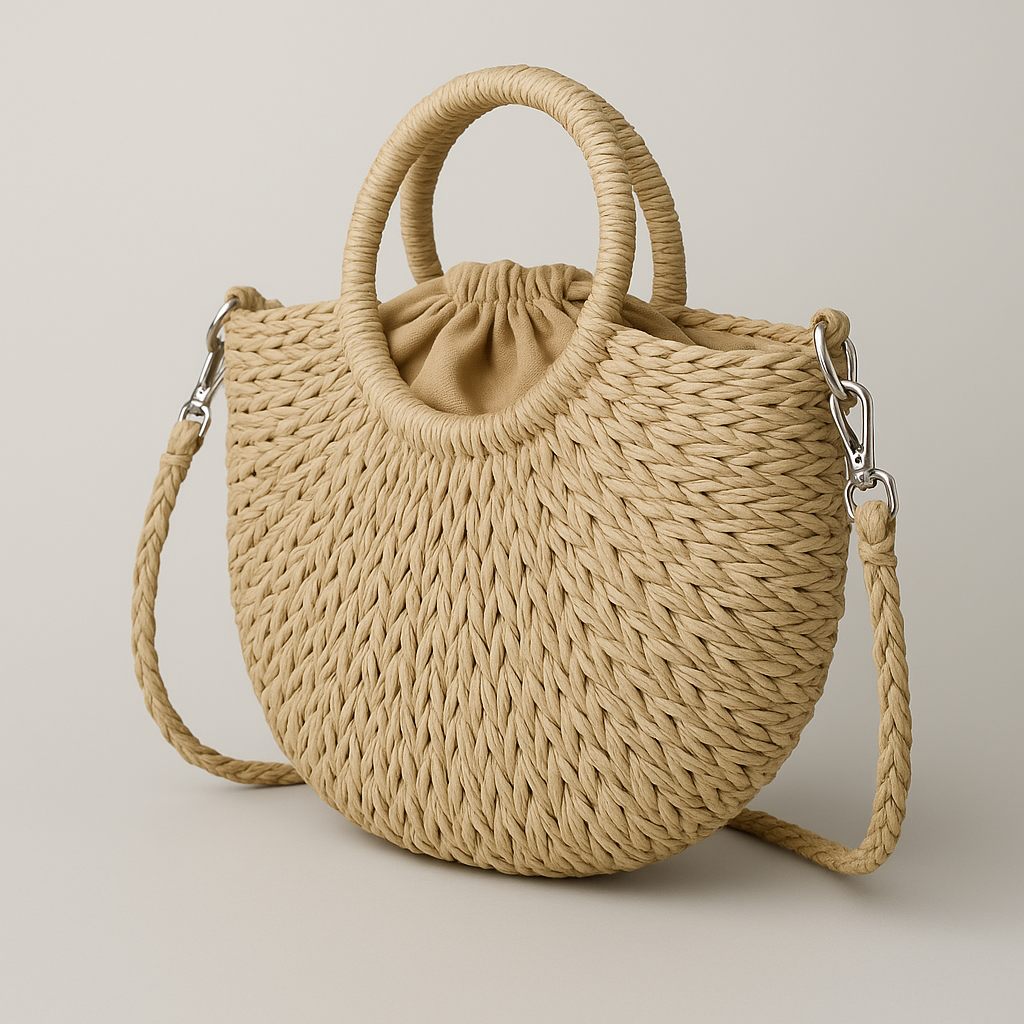 Sac en paille tressé